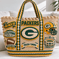 GBP Straw-Style Embellished Tote Bag NTKO