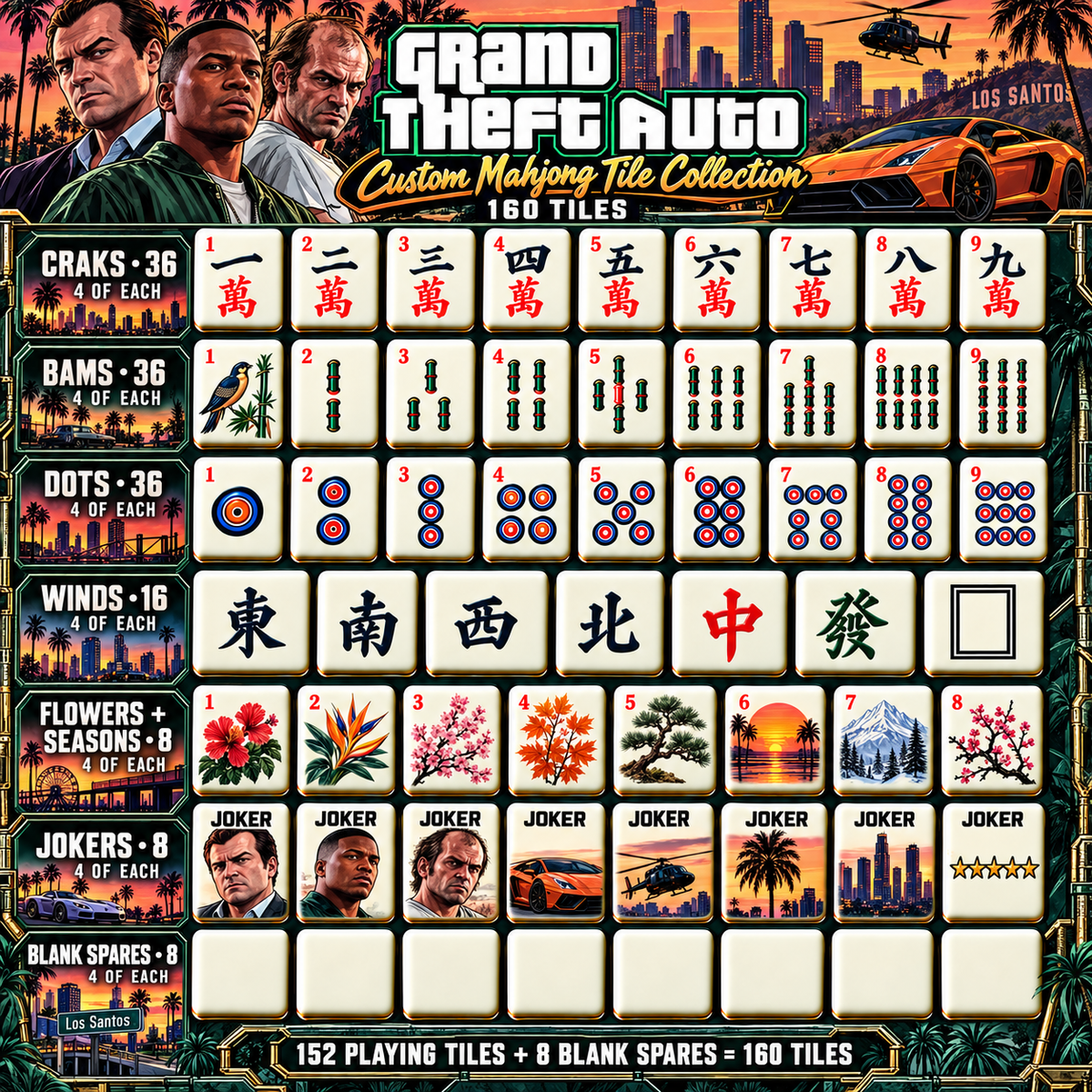 GTA Premium Mahjong Set – Game Night Edition PNPA