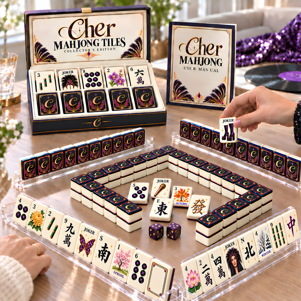 Premium CHER Mahjong Tiles Set PVNA