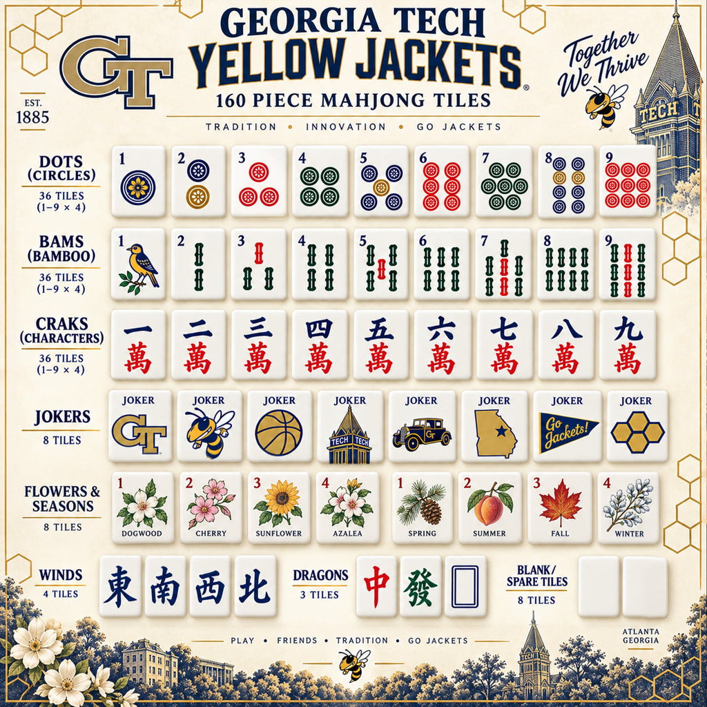 Premium GTYJ Mahjong Tiles Set TNSM
