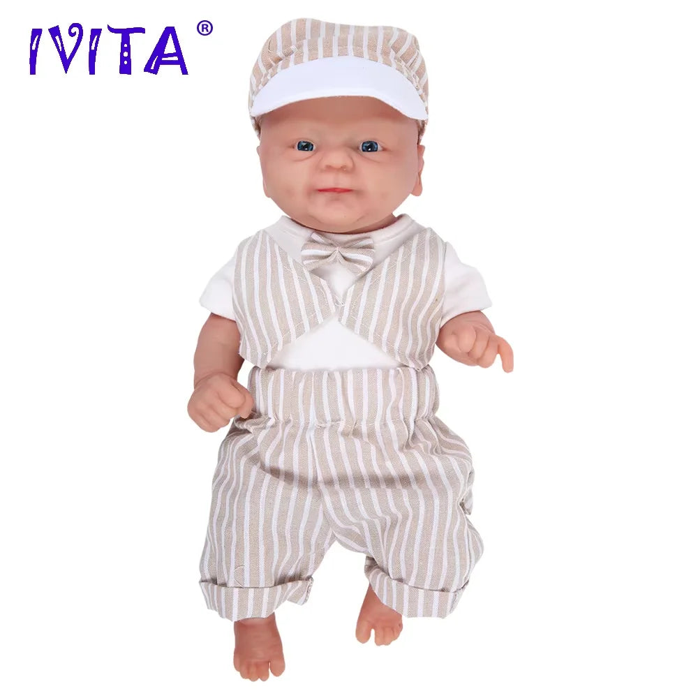 IVITA 100% Full Body Silicone Reborn Baby Dolls Painted Realistic Baby Doll Wholesale Lifelike Toys for Children Christmas Gift