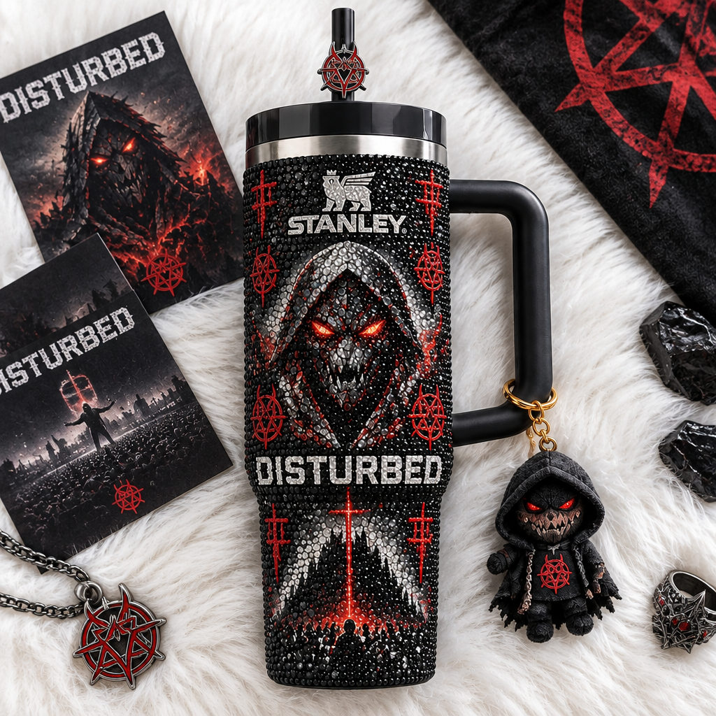 Disturbed 40oz Tumbler With Handle TTNL