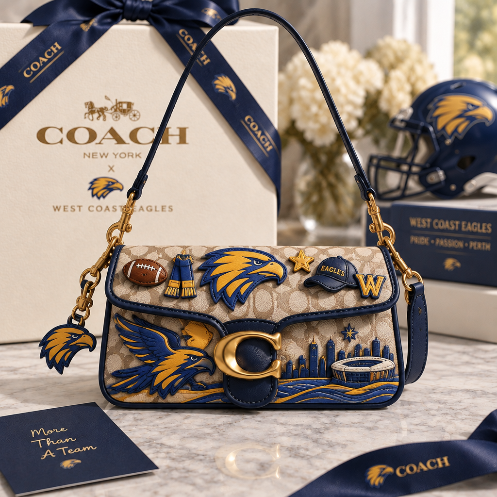 West Coast Eagles Coach Shoulder Cross With Charm