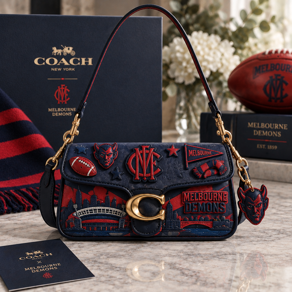 Melbourne Demons Coach Shoulder Cross With Charm